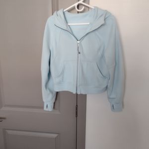 LULULEMON SCUBA OVERSIZED FULL ZIP-SIZE XS/S - POWDER BLUE